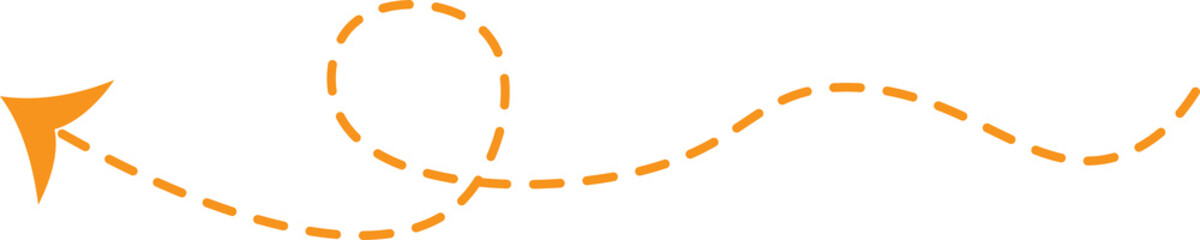 Dashed line arrow
