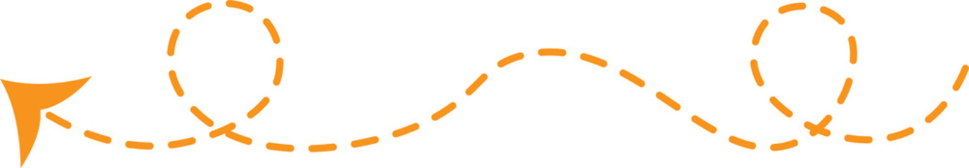 Dashed line arrow