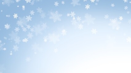Naklejka na ściany i meble Abstract background white snowflake on blue background in Christmas holidays , illustrations