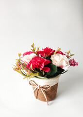 Artificial Flower Isolated on White Background