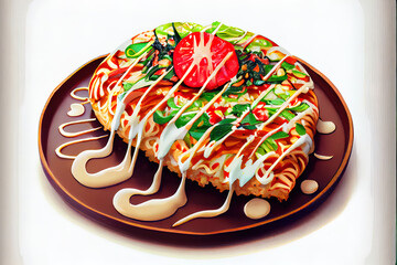 Japanese Okonomiyaki food