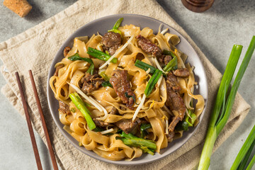 Homemade Beef Chow Fun Asian Noodles