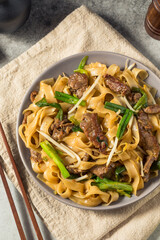 Homemade Beef Chow Fun Asian Noodles