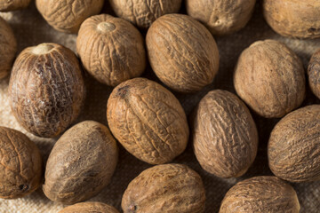 Homemade Organic Raw Whole Nutmeg
