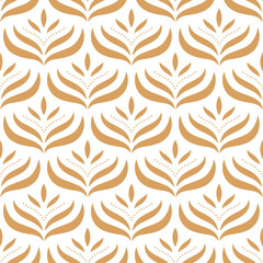 Fashion vector seamless pattern in art deco style isolated on white background - 554294387