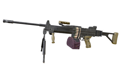 Negev machine gun left view