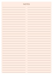 Fototapeta premium Minimalist Notes templates
