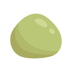 Vector green tea mochi. Illustration of japanese traditional matcha dessert. Asian food.