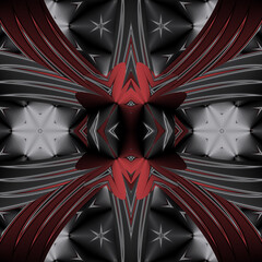 3d effect - abstract symmetric geometric pattern