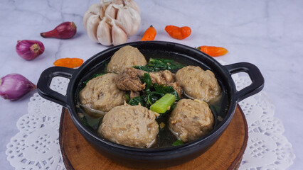 Indonesian Famous Foodstreet Bakso or Meatballs