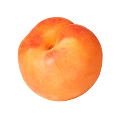 One apricot isolated on white background