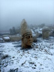 winter photo on nemrut mountain