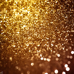 Gold glitter background. Art created with AI technology