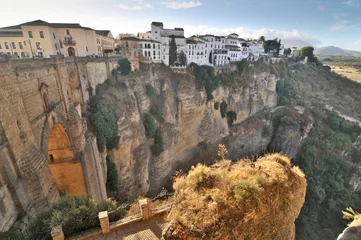 Papier Peint photo Ronda Pont Neuf Le Puente Nuevo dans la ville de Ronda, Espagne