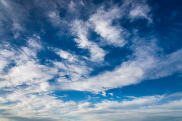 Beautiful clouds with the blue sky background