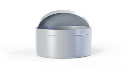 Blank fermented milk product packaging isolated 3d render