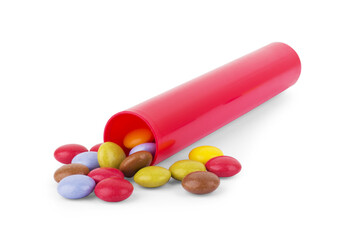 Colorful jelly candies isolated on white