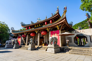View of South Putuo Temple. It is a famous Buddhist shrine in Xiamen, China.