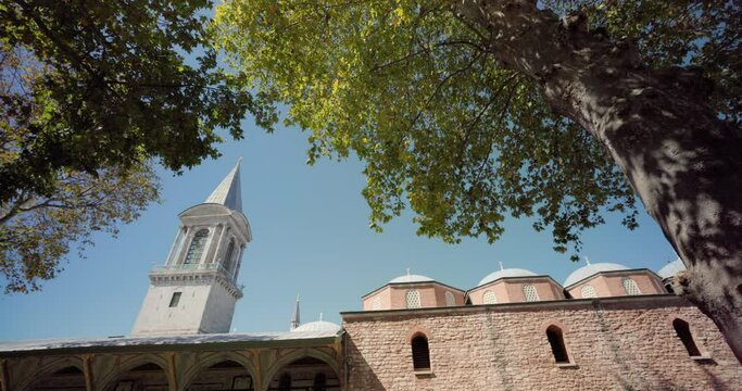 Tower of Justice seen from the second courtyard of the Topkapi Palace, Istanbul, Turkey