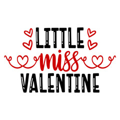little miss valentine svg