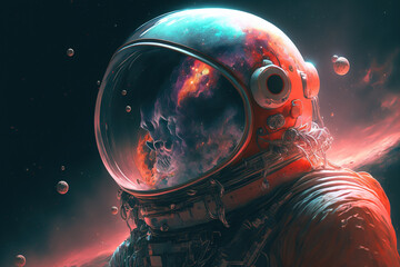astronaut in the space