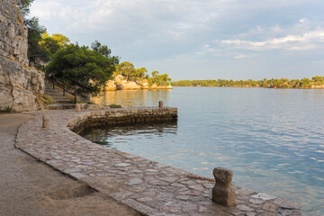 Fototapeta premium View of the canal sveti ante at sibenik in croatia