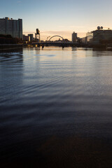 A winters sunrise over the city of Glasgow