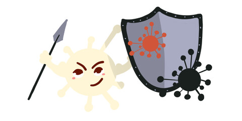  immune defence system, colour illustration