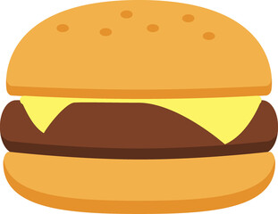 Hamburger Flat Illustration