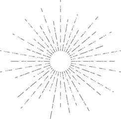 Obraz premium Vintage Sunburst Isolated