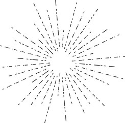 Obraz premium Vintage Sunburst Isolated