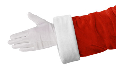 산타클로스 손, Santa Claus's Hand holding a smartphone.	