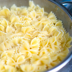 farfalle pasta in a bowl
