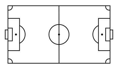 Soccer strategy field on white background vector illustration 10 eps