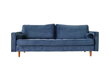 Modern sofa isolated. Comfortable interior sofa, interior furniture picture. 