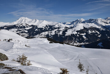Fototapeta na wymiar L'hiver dans les Alpes suisses