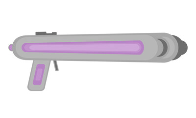 Space cartoon gun. Cannon for games. Vector illustration