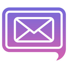 EMAIL,message,conversation,speech bubble,communications,Gradient,icon