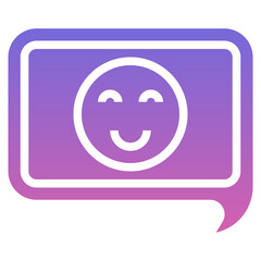 HAPPY,message,emoji,communications,smiley,Gradient,icon