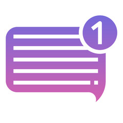 Fototapeta premium NOTIFICATION,message,alert,communication,speech bubble,Gradient,icon