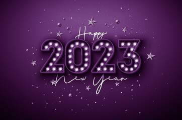 New Year 2023 background, new year. 3d illustration