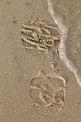 sign on sand