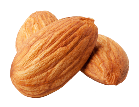 almonds on transparent background. png file