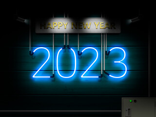 New Year 2023 background, new year. 3d illustration