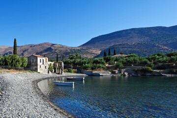 The village Kotronas in Eastern Mani, Greece