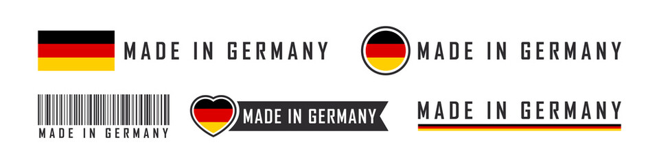 Fototapeta na wymiar Made in Germany logo or labels. Germany product emblems. Vector illustration