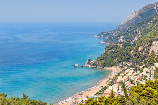 Glyfada beach at Corfu, Greece