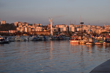 Fototapeta premium city at sunset
