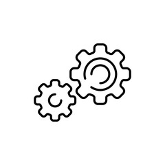 Gears color line icon. Technical works.