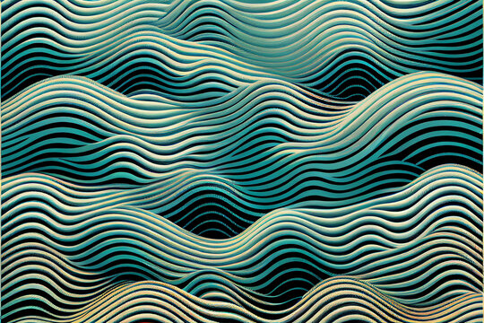 Neutral Retro Wave Pattern - AI Art